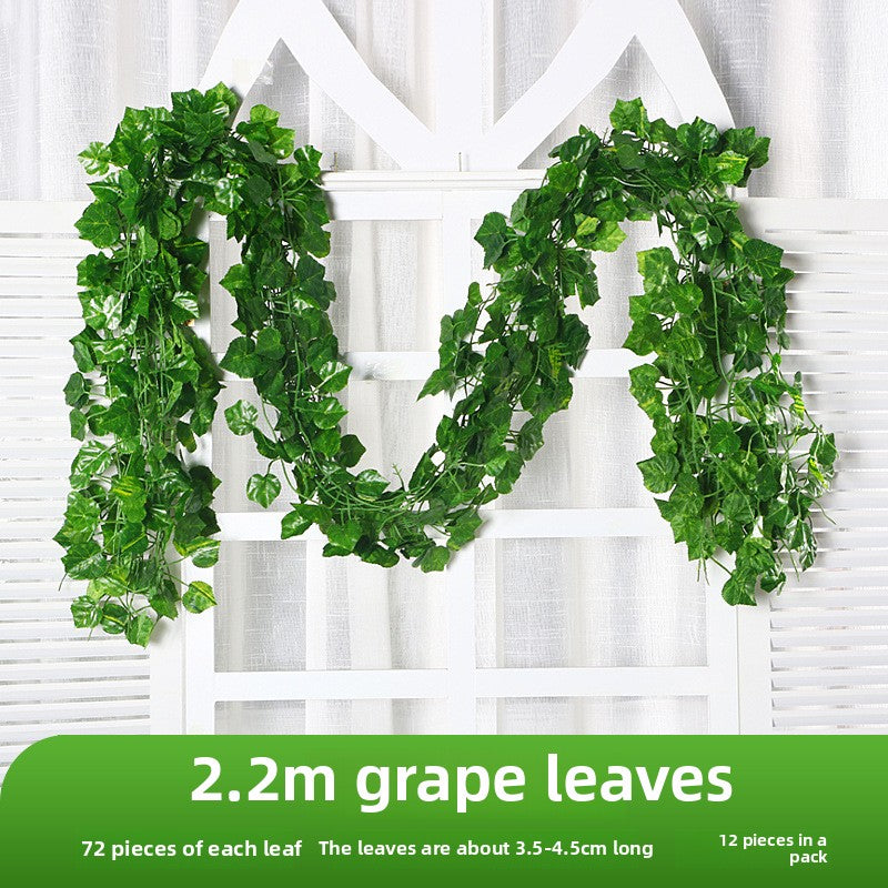 A Simulation Green Plant Vine Ivy Ivy Strip Outdoor Dill Leaf Vine Green Leaf Plant Interior Decoration Vine