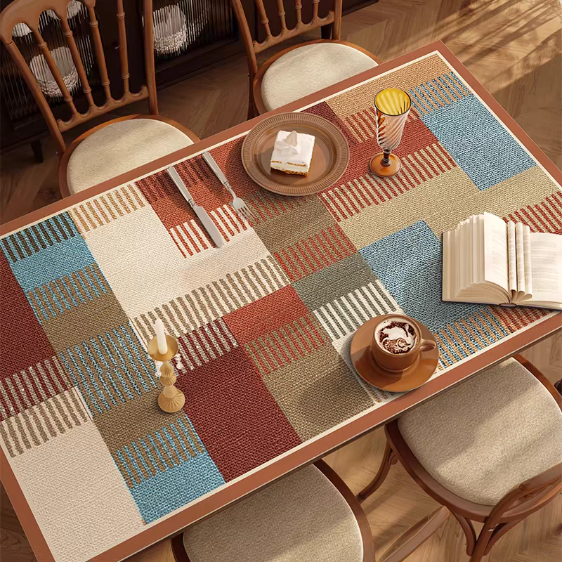 [1595 people praise] American dining table mat, leave-in oil-proof, waterproof and anti-scalding advanced pvc mat, desktop protective mat, tablecloth, coffee table tablecloth - Mixbatch