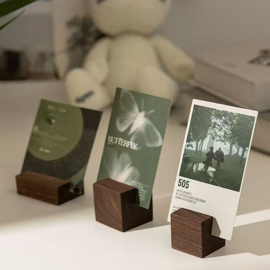 P green cedar solid wood black walnut simple ornament business card holder