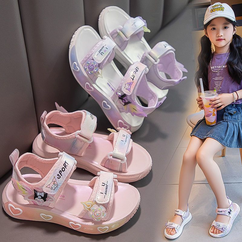 P summer new children's shoes cartoon Kulomi beach shoes girl foreign style princess summer
