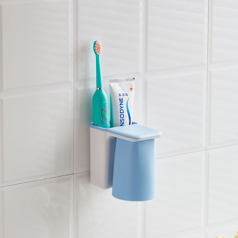 Internet celebrity upside-down magnetic brushing cups, mouthwash cups, wall-mounted household multi-functional toothpaste, toothbrushes, shelves, storage racks - Mixbatch