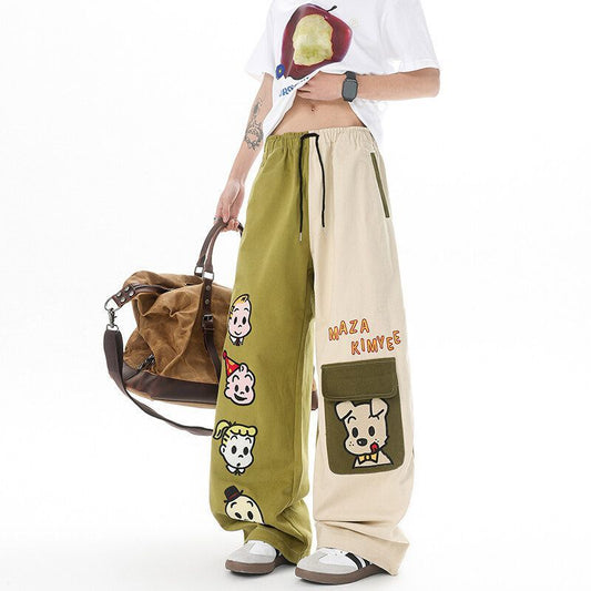 P cartoon print pants