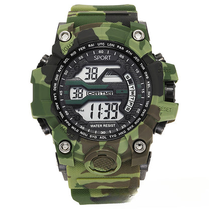 A big mud king with the same life waterproof electronic watch men's students teen trend wolf warrior outdoor sports watch