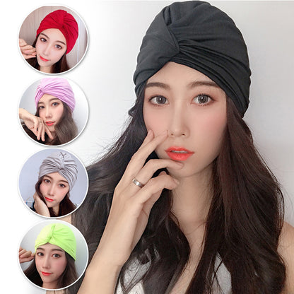 A korean new swim cap women's long hair fashion adult beach hat oversized bula head ladies hot spring swimming cap