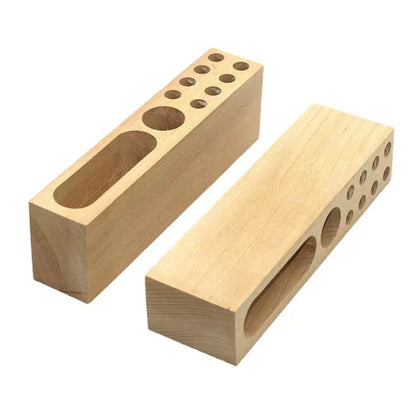 P Solid wood multi-functional pen holder