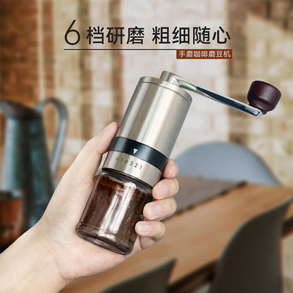 【Stainless steel grinding core】Six Adjustable Coffee Grinder, Hand Crank Coffee Grinder, Italian Home Users - Mixbatch