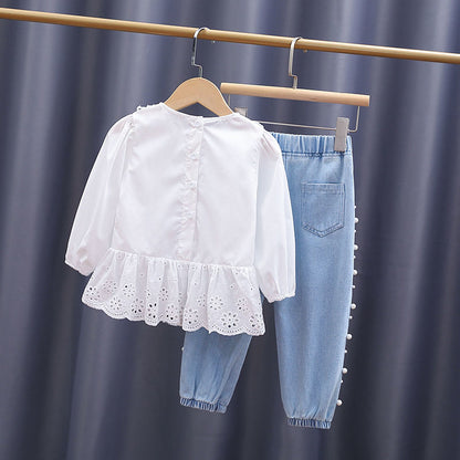 A Children's Denim Pants Set