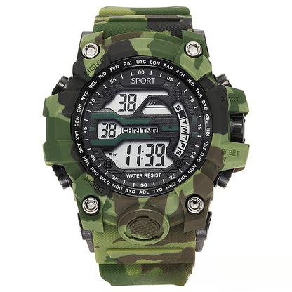 A big mud king with the same life waterproof electronic watch men's students teen trend wolf warrior outdoor sports watch