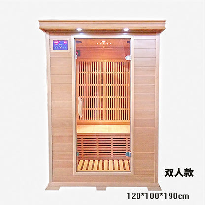 A Solid wood single and double household mobile steam room