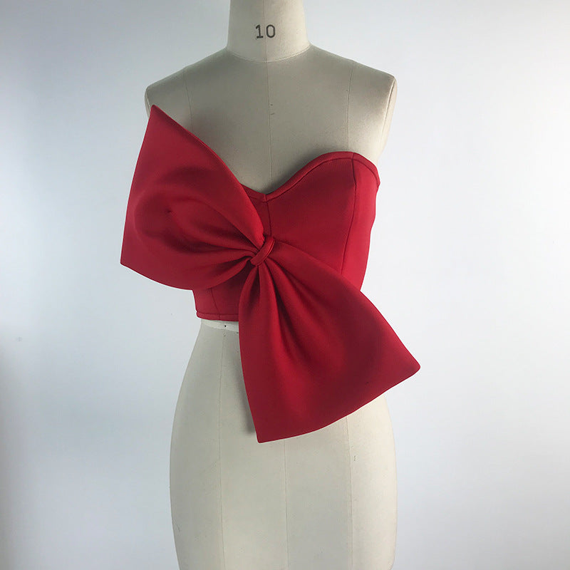 A sexy tube top halter bow