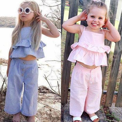 A ins, popular girls and children's sling suits