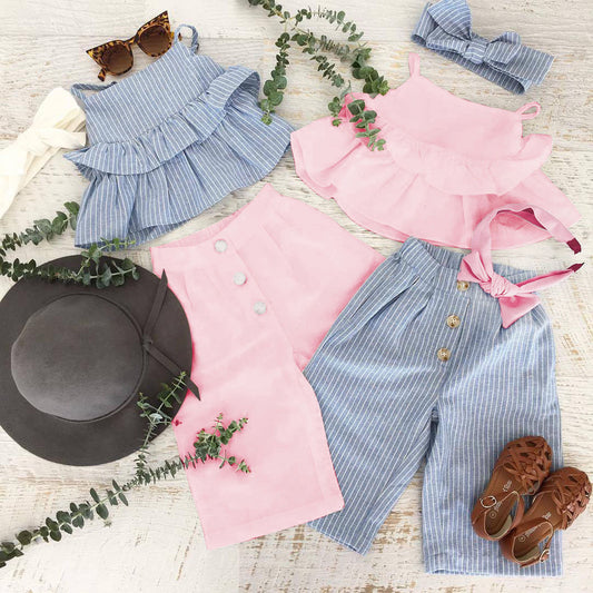 A ins, popular girls and children's sling suits
