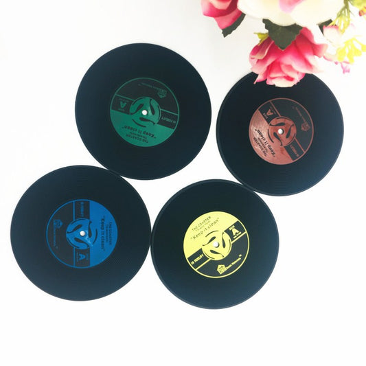 A pvc vinyl recording Coasters