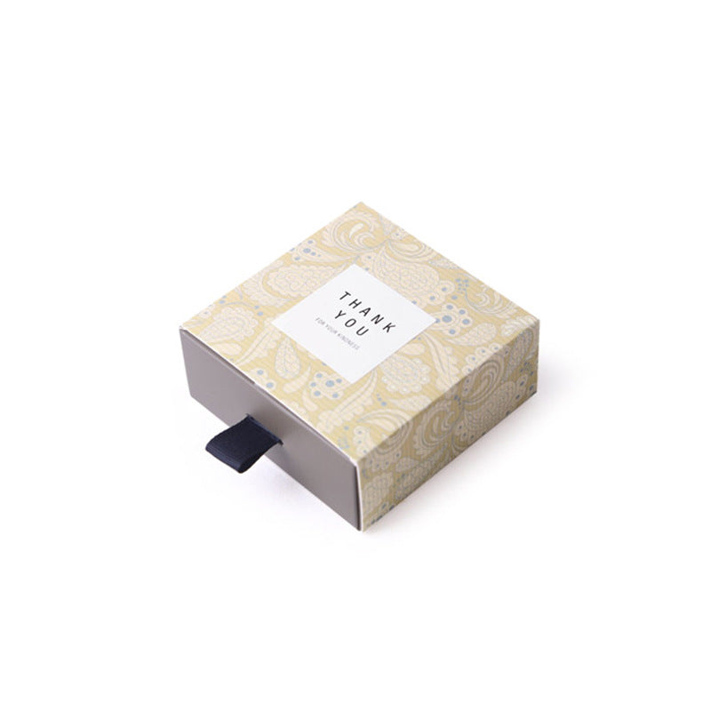 A square creative classical tea drawer packaging gift box spot Korean version small gift handmade soap pulling paper box MOQ: 100PIECE - Mixbatch