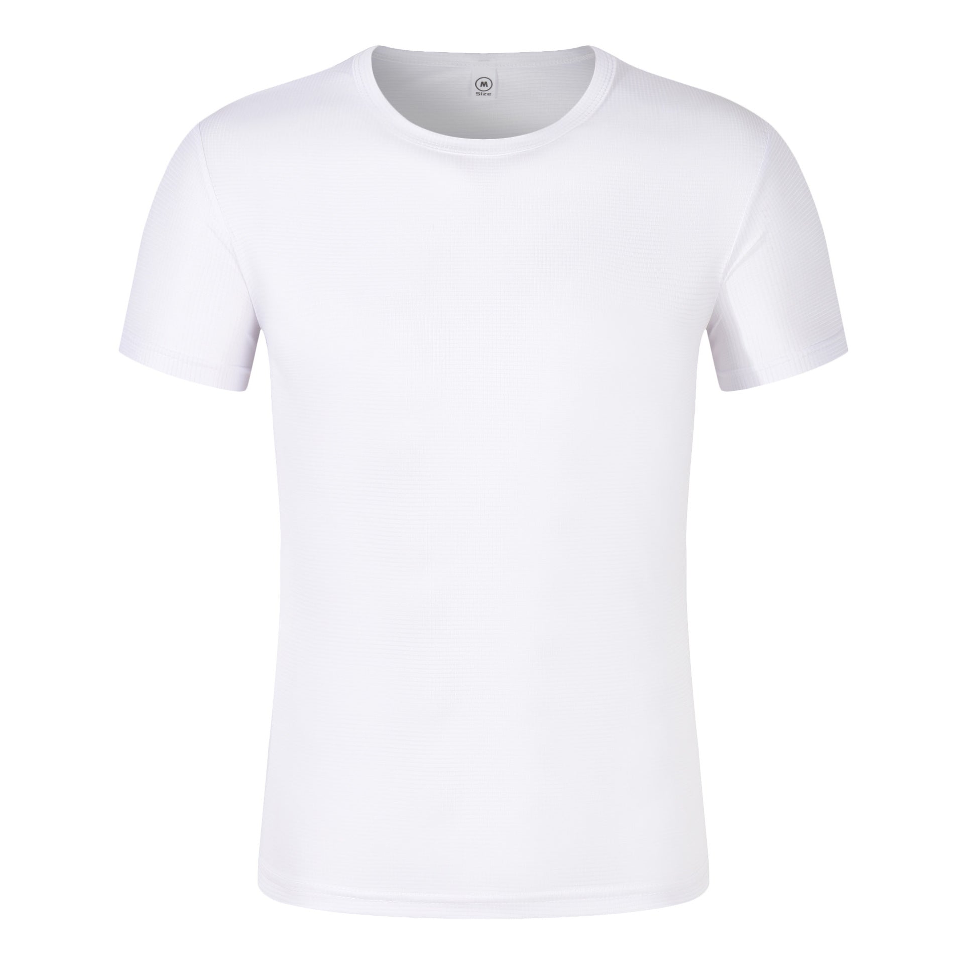 A Cross-border e-commerce light and thin milk silk solid color short-sleeved men's T-shirt hot sublimation printing bottoming shirt manufacturer wholesale - Mixbatch