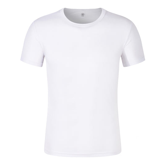 A Cross-border e-commerce light and thin milk silk solid color short-sleeved men's T-shirt hot sublimation printing bottoming shirt manufacturer wholesale - Mixbatch