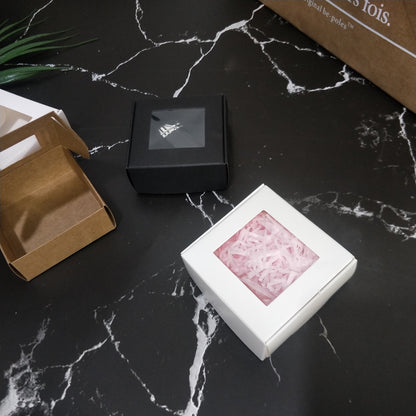 A Window opening hollow kraft paper box handmade soap packaging box folding trinkets airplane box happy candy box spot MQO: 500PIECE - Mixbatch