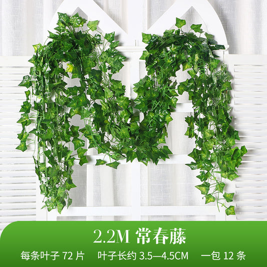 A Simulation Green Plant Vine Ivy Ivy Strip Outdoor Dill Leaf Vine Green Leaf Plant Interior Decoration Vine