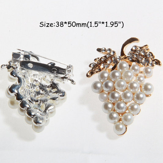A Korean flower small brooch pin, alloy silk scarf buckle dual-purpose accessory collar pin - Mixbatch