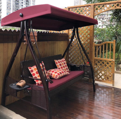 A outdoor swing rocking chair