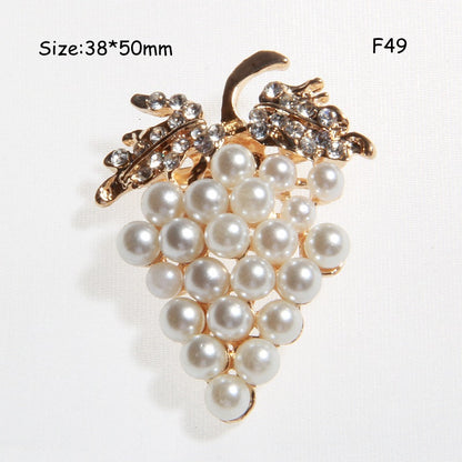 A Korean flower small brooch pin, alloy silk scarf buckle dual-purpose accessory collar pin - Mixbatch