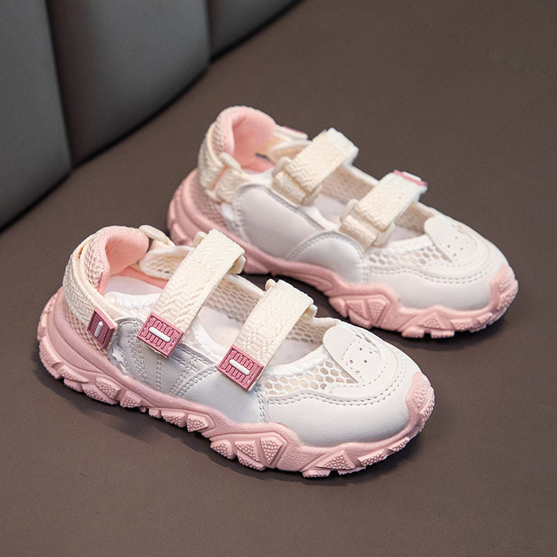 P New Summer Hollow Baotou Princess Medium and Older Children Soft Sole Non-slip Children's Sports Girls Shoes