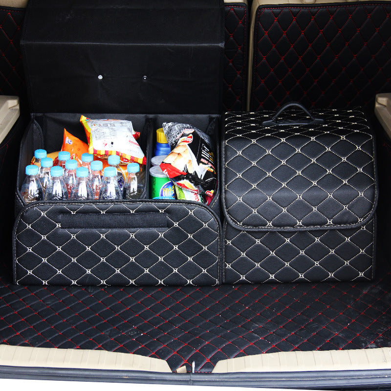 A trunk leather storage box