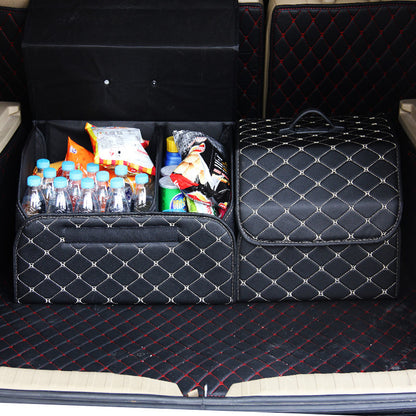 A trunk leather storage box