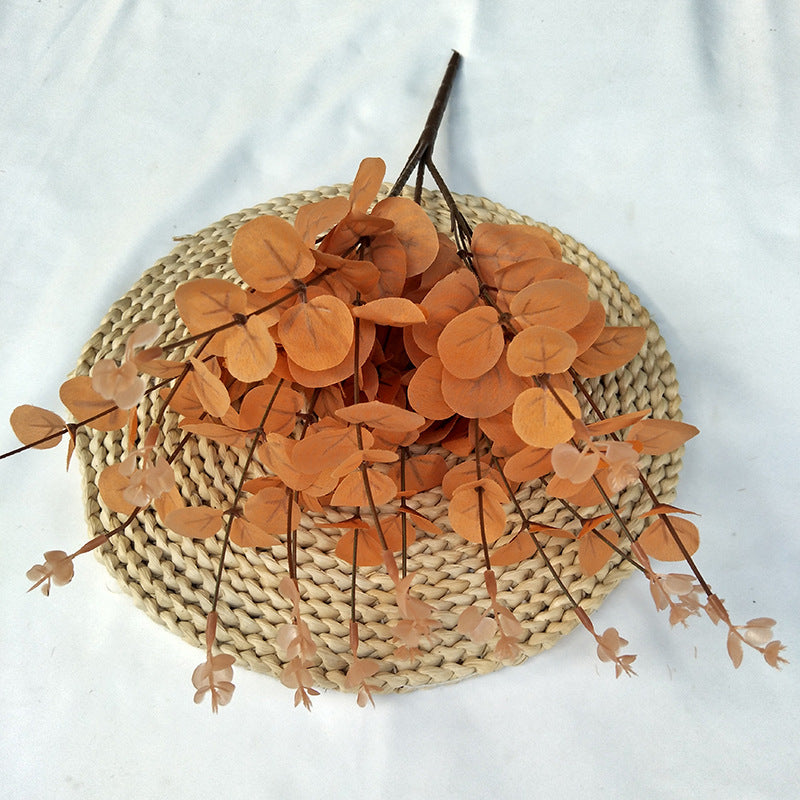 A small bunch of money leaves potted plants simulated green plants wedding home set shooting props silk flowers