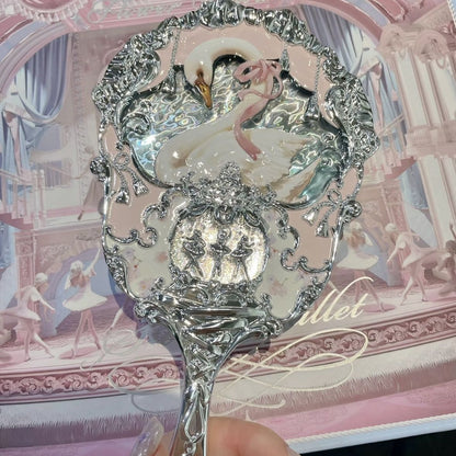 P Swan Ballet Handheld Makeup Mirror