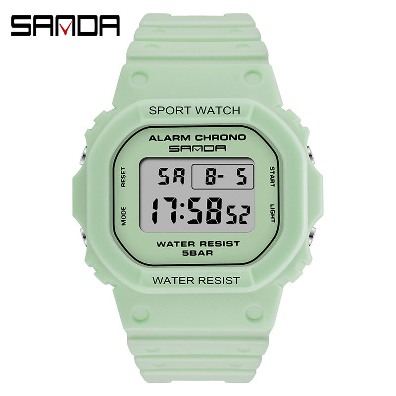 A 293 square multi-function electronic watch sports watch waterproof luminous wholesale student fashion watch