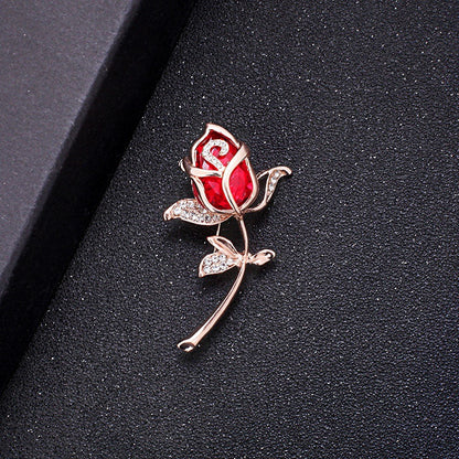 A Korean new fashion high-end brooch women's rhinestone silk scarf buckle anti-light buckle crystal brooch pin pearl jewelry - Mixbatch