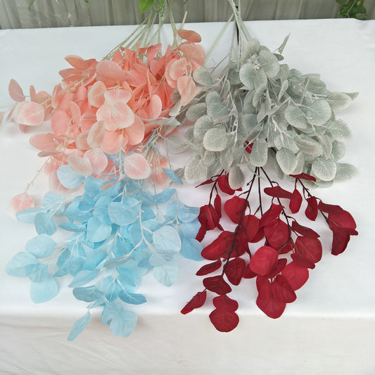 A straight rod fruitless money leaf simulation fake flower wedding home decoration simulation plant simulation apple leaf simulation green plant