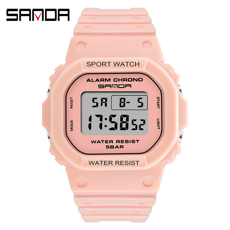 A 293 square multi-function electronic watch sports watch waterproof luminous wholesale student fashion watch