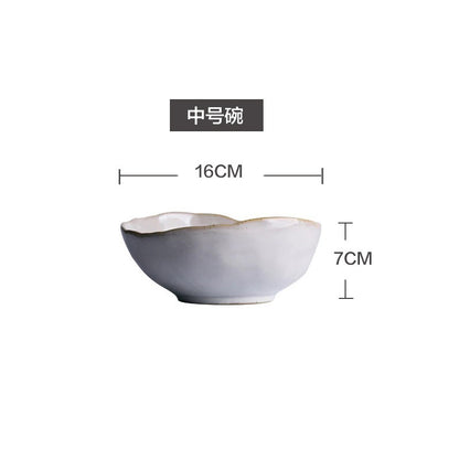 A Creative Personality Ceramic Plate Nordic Tableware Hotel Western Food Plate Steak Pasta Plate Salad Bowl
