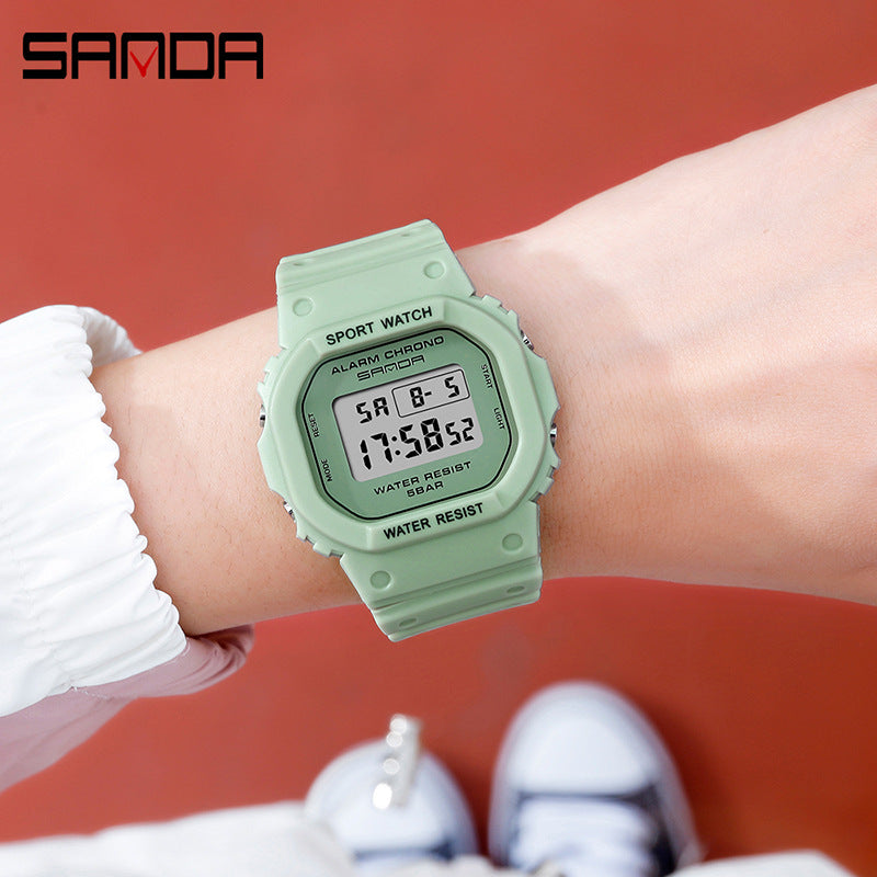 A 293 square multi-function electronic watch sports watch waterproof luminous wholesale student fashion watch