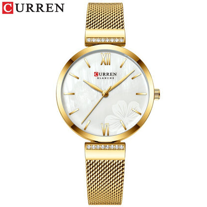 A  9067 Casual Quartz Water Watch Steel Belt Women's Watch Fashion Temperament Women's Watch - Mixbatch