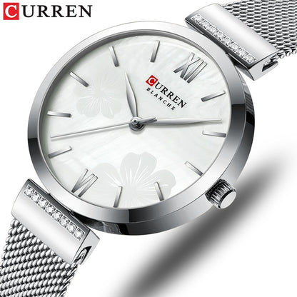 A  9067 Casual Quartz Water Watch Steel Belt Women's Watch Fashion Temperament Women's Watch - Mixbatch