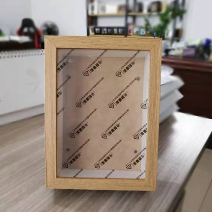 A MDF three-dimensional photo frame DIY table hollow 4cm immortal flower specimen frame wall hanging frame square building block Lego picture frame