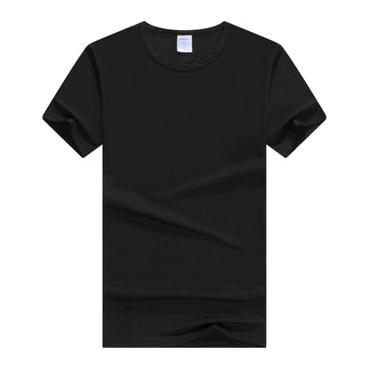 A Cross-border e-commerce light and thin milk silk solid color short-sleeved men's T-shirt hot sublimation printing bottoming shirt manufacturer wholesale - Mixbatch