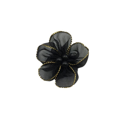 A Simulation plum blossom, flower with pearl snow yarn Phnom Penh snow yarn small flower ribbon flower shoe flower clothing flower wholesale - Mixbatch