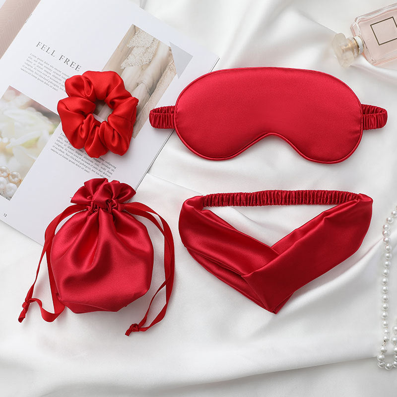 A four-piece set of blindfold hair band