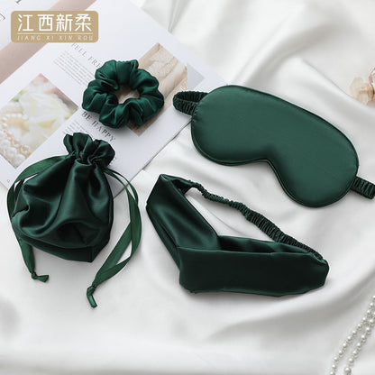 A four-piece set of blindfold hair band