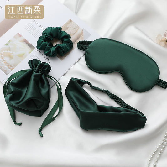 A four-piece set of blindfold hair band