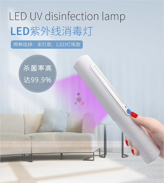 A UV led hand-held portable disinfection stick