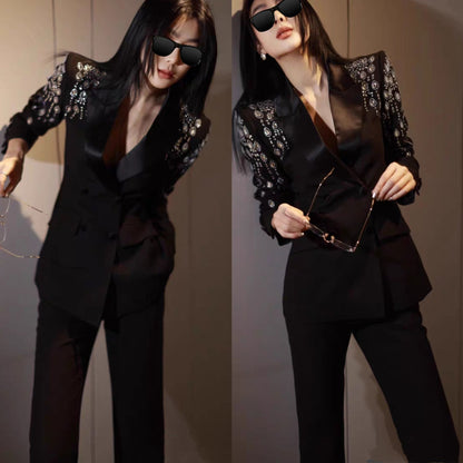 A diamond-encrusted suit
