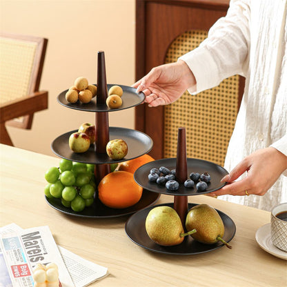 P retro multi-level rotating fruit plate