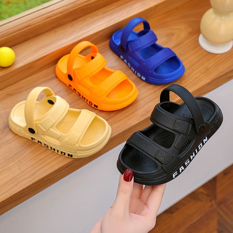 P children's slippers new summer two-in-one cool slippers soft-soled non-slip boys sandals two wear student beach shoes