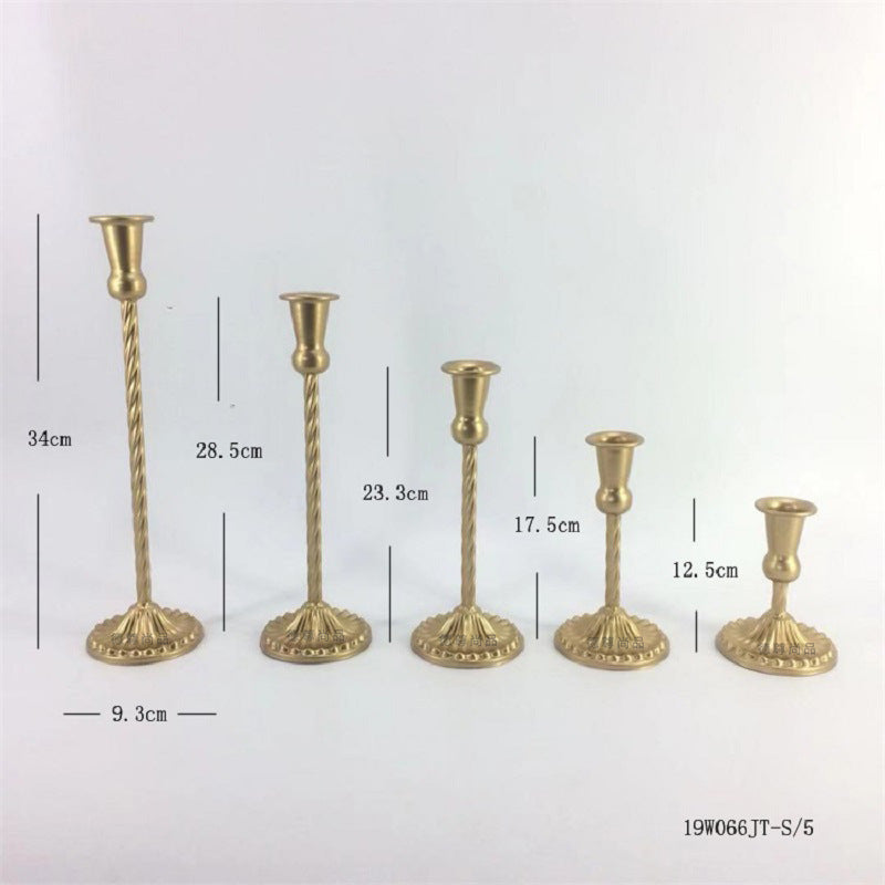 A European wrought iron candle holder Wedding arrangement Single head candle cup Hotel homestay decoration Candle light dinner Candle holder