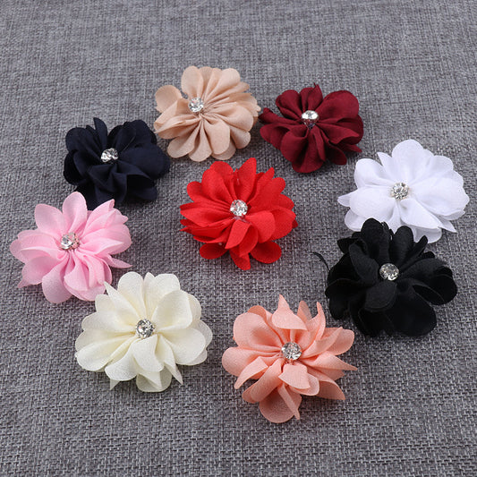 A Korean fabric DIY handmade hair accessories head accessories hot brick litmus flower jewelry accessories brooch flower - Mixbatch
